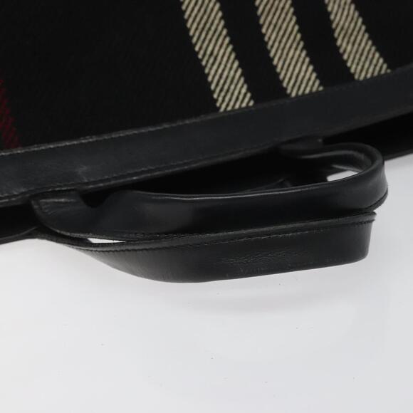 Burberry Nova Check Hand Bag Wool Black - Picture 7 of 16